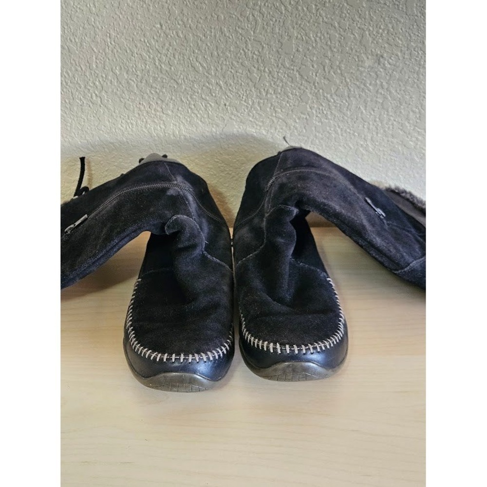 The North Face Janey Winter Boots Women Size 9 Black Primaloft 200 Suede Laces - Picture 3 of 10